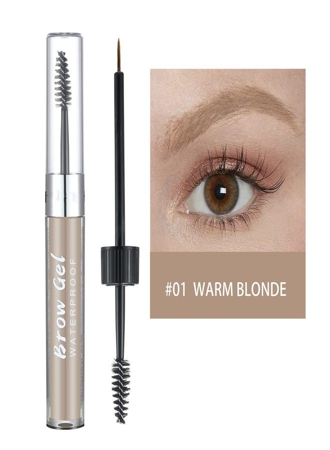 MAEPEOR Waterproof Eyebrow Gel 8 Colors Full-pigmented Long Lasting Liquid Brow Gel for Fuller & Defined Looking (#01 Warm Blonde） - Image 2